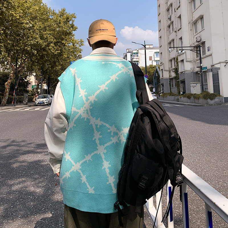 @港风男针织背心马甲情侣无休坎肩外套21M84-P38,男装背心/马甲,星座223（原229-2）