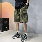 M-5XL日系大口袋工装五分短裤男大码纯棉阔腿中裤DK056-P35，男装牛仔裤，星座223（原229-2）