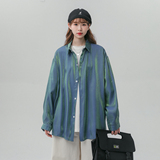 中性风大码春装新款炫彩渐变长袖衬衫男女C2023/P45，男装衬衫，星座223（原229-2）