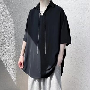 @港风   潮流百搭五分袖透气防晒衣男士夏季短袖衬衣 CS118-P45图片