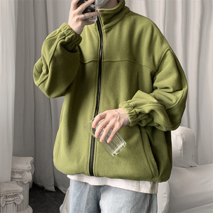 秋冬摇粒绒夹克男开衫卫衣加大码外套 JK280/P65图片