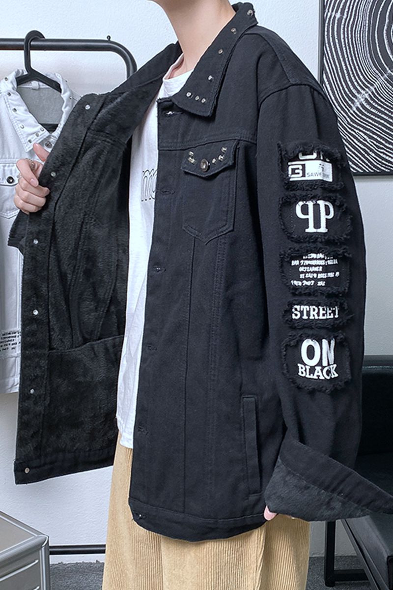 @港风加绒加厚工装牛仔夹克男秋冬外套JK308-P80,男装夹克,星座223（原229-2）