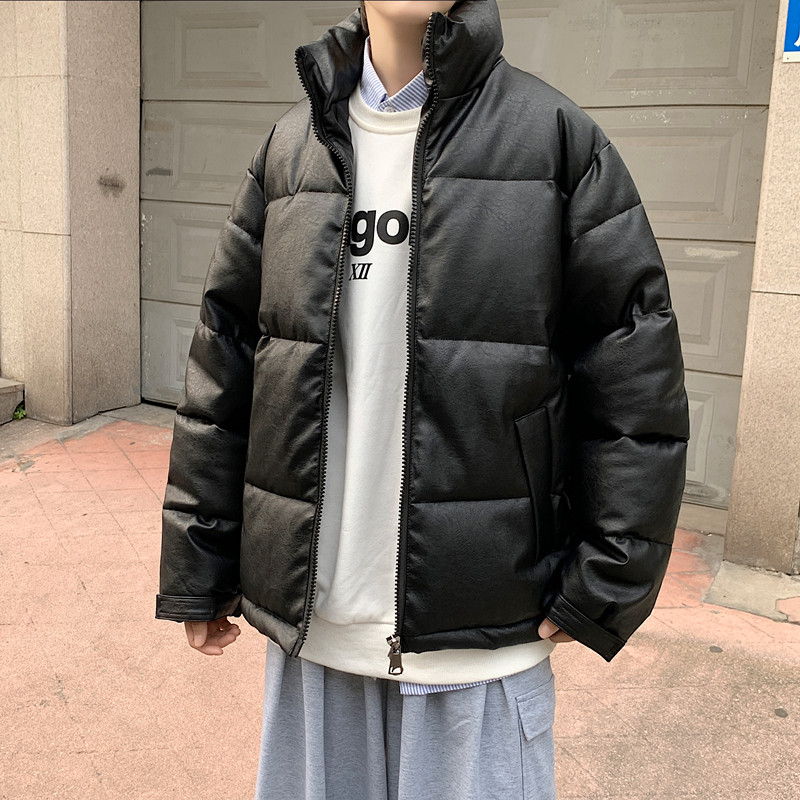 @港风 PU衣棉衣男韩版ins潮流宽松冬季保暖棉服MY9001-P75图片