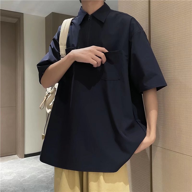 @港风   夏季薄款宽松日潮工装衬衣男生半袖机能衬衫  CS111-P35图片