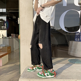 @港风夏季膝盖破洞牛仔裤男潮牌街头直筒裤NZ256-P40，男装牛仔裤，星座223（原229-2）