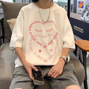 @港风爱心设计夏季男短袖T恤衫DT16-P30