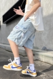 @港风M-5XL工装大口袋牛仔短裤男夏季潮宽松直筒裤DK023-P45，男装牛仔裤，星座223（原229-2）