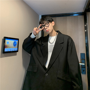 @港风 休闲西装男秋季新款港味西服宽松百搭外套XF6514-P55图片