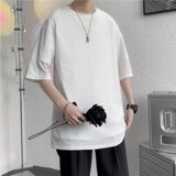 @港风冰丝五分袖圆领宽松短袖T恤男生垂感半袖DT13-P25，男装T恤，星座223（原229-2）