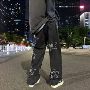 @港风  ins潮流直筒裤宽松拖地牛仔裤水洗立体长裤 NZ207-P48图片
