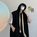 @港风连帽无袖男潮牌背心T恤夏季新款DT22-P30，男装背心/马甲，星座223（原229-2）