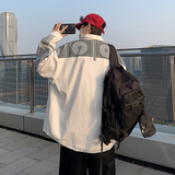 @港风2022腰果花拼接长袖衬衫男春秋潮流上衣CS106-P35，男装衬衫，星座223（原229-2）
