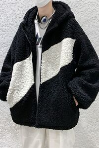@港风 羊羔毛外套男韩版潮流秋棉衣夹克MY9007-P55图片
