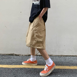 @港风日系宽松阔腿五分裤男ins潮夏季复古工装短裤DK027-P35，男装牛仔裤，星座223（原229-2）