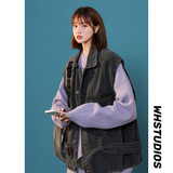 @中性风机能牛仔马甲男女春季新款潮百搭坎肩背心MJ01-P50，男装背心/马甲，星座223（原229-2）