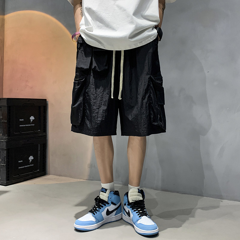 @港风M-5XL日系工装短裤男潮大码宽松多口袋速干五分裤DK059-P40,男装牛仔裤,星座223（原229-2）