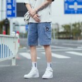 @日系大码M-5XL工装牛仔裤男大码款直筒五分短裤DK038-P40，男装牛仔裤，星座223（原229-2）
