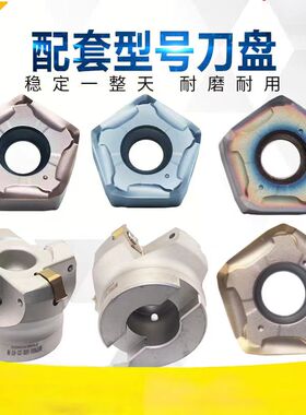 MFPN快进给重切削大切深66度铣刀盘 PNMU090508双面十角铣刀片