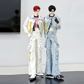 Theone人型衣社 特四 bjd牛仔裤 BJD娃衣 70娃衣75叔娃衣牛仔外套