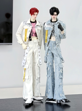 Theone人型衣社 BJD娃衣 70娃衣75叔娃衣牛仔外套 bjd牛仔裤特四