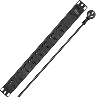 TOWE防雷pdu机柜插座通用孔防雷pdu电源插接线板排插8位10A插排板