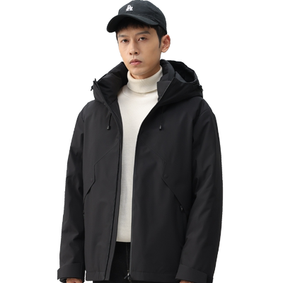 雪中飞户外风短款羽绒服保暖连帽