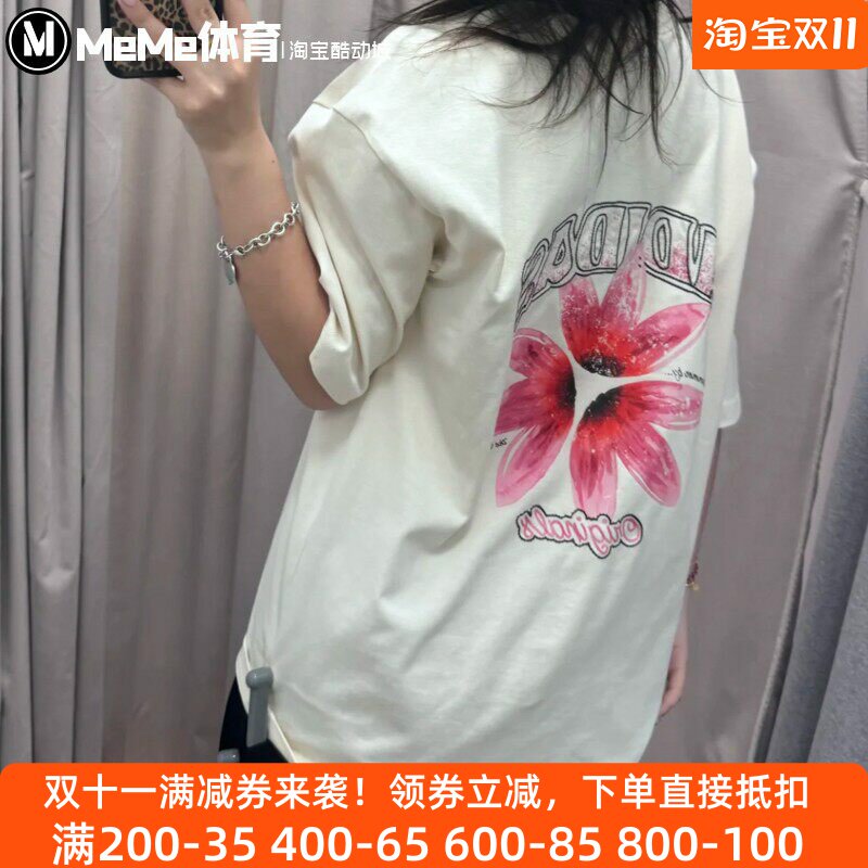 阿迪达斯三叶草短袖女2025夏季水彩风印花休闲运动大号T恤 KC0678