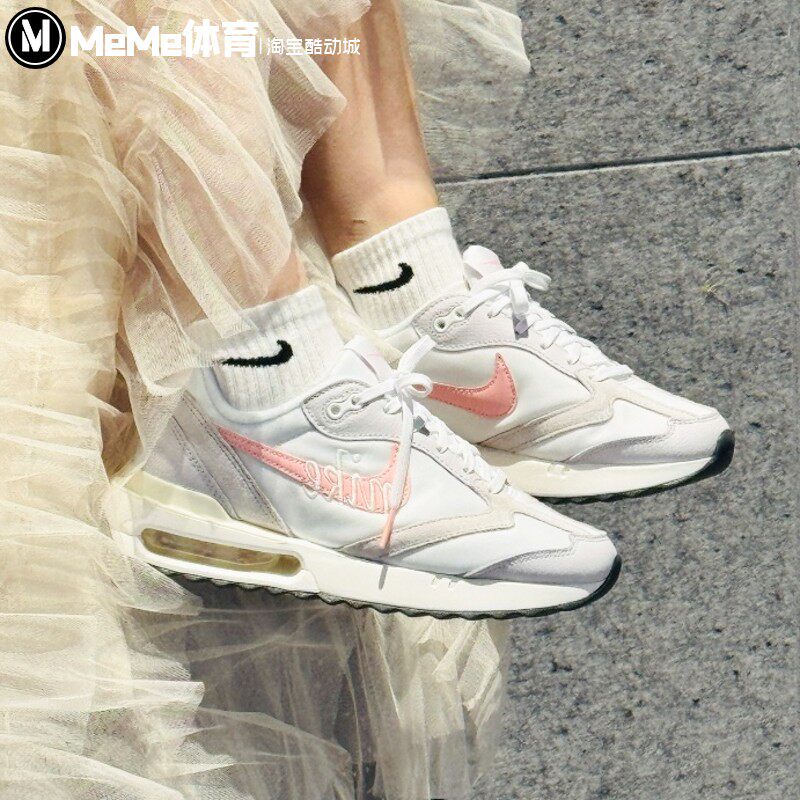 耐克女鞋2025夏款Air Max Dawn气垫粉钩复古老爹鞋跑鞋DQ5016-100