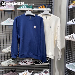 阿迪达斯男子卫衣2025冬季新品圆领休闲运动套头衫 JW8520 JX1085