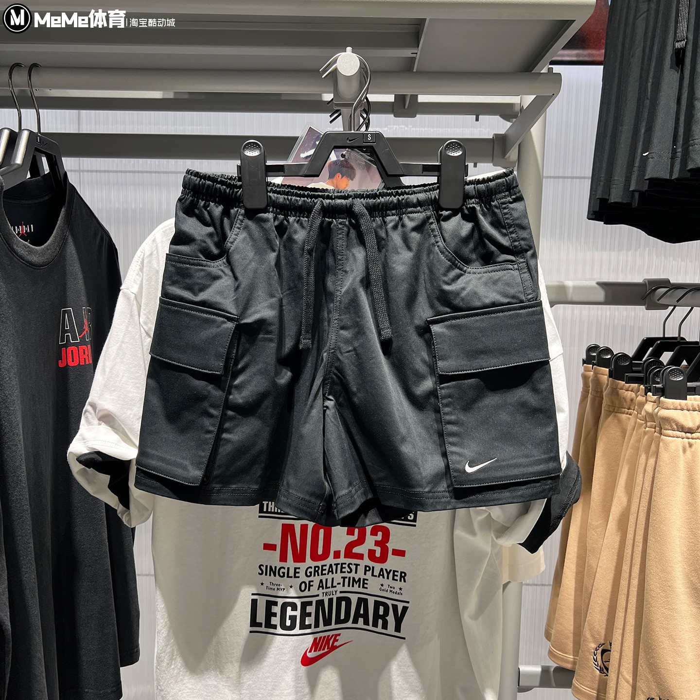 Nike耐克女士2026秋梭织宽松透气中腰工装运动休闲短裤IV5010-010