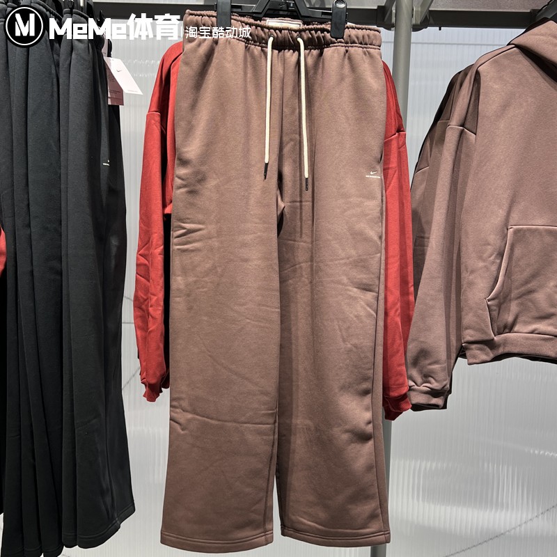 耐克男裤2025冬季新品宽松加绒直筒裤篮球休闲运动长裤IM6334-237