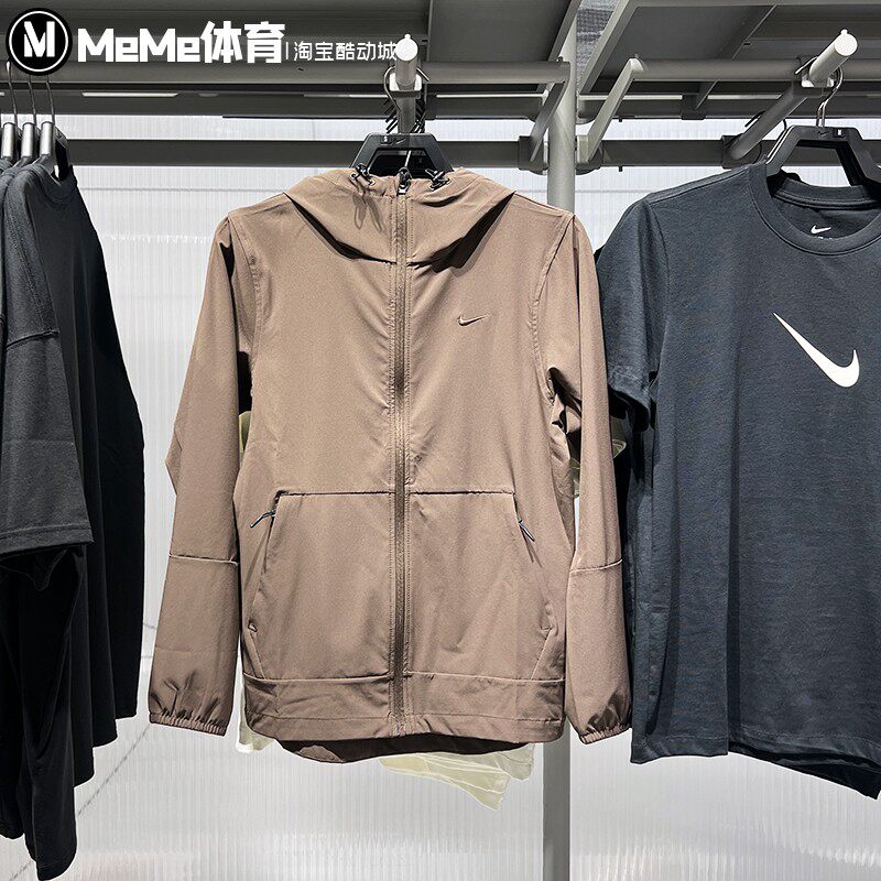 Nike耐克男装2025秋季款薄款运动跑步训练休闲连帽外套FB7552-237