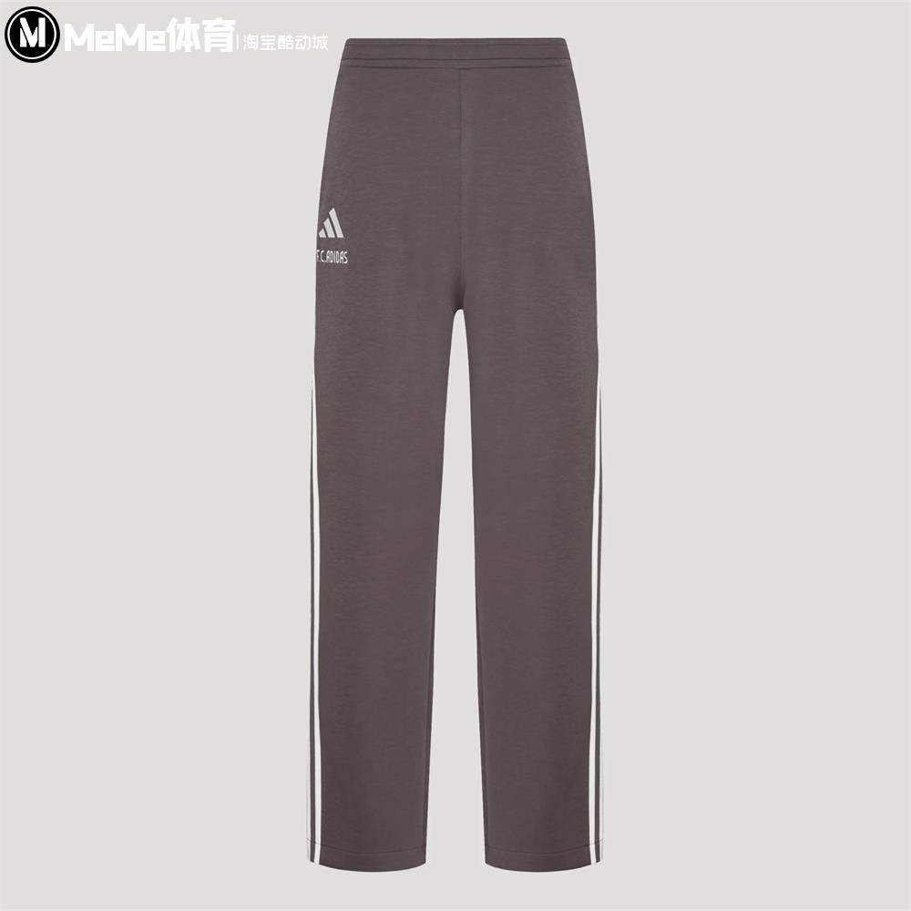 阿迪达斯2026秋季新品男裤舒适垂感华夫格运动休闲直筒长裤LD7619