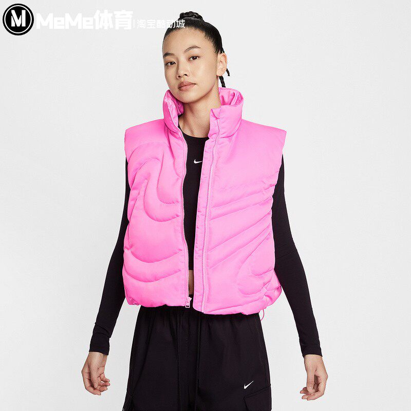 耐克暖钩羽绒服系列女装2025冬款简约时尚羽绒马甲背心IH8008-606