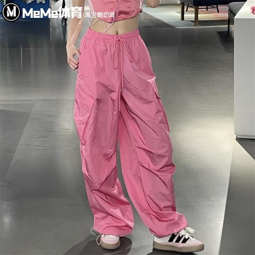 阿迪达斯2025春新款宽松工装长裤