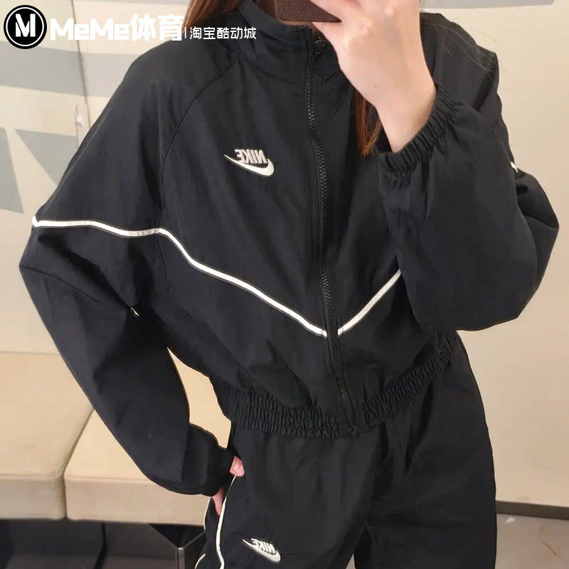 耐克女子短款立领收腰夹克外套