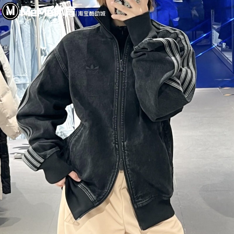 阿迪达斯三叶草女装2025冬新品复古工装风休闲运动夹克外套KF2311