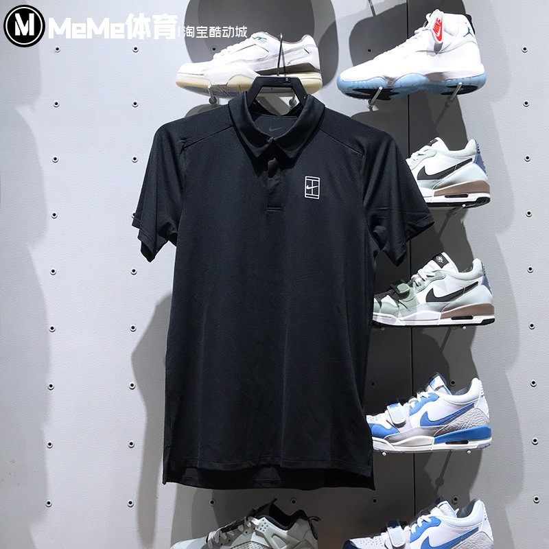 耐克男速干网球训练运动翻领T恤