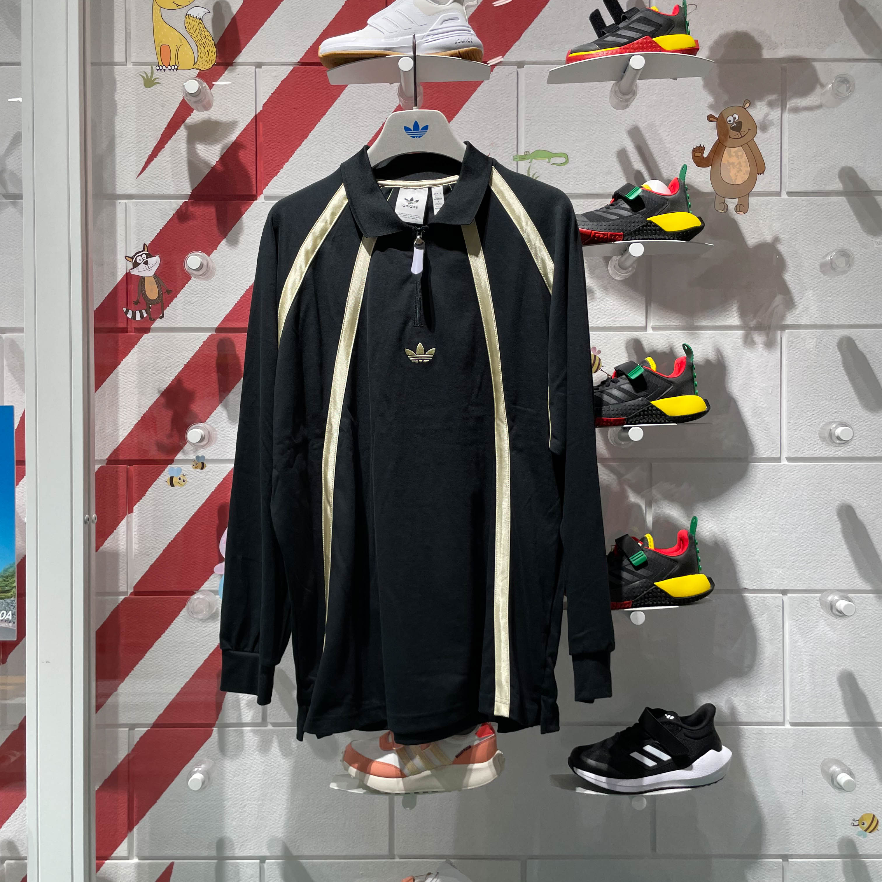 阿迪达斯三叶草男女装2024夏新款宽松透气运动休闲POLO长袖IR6377