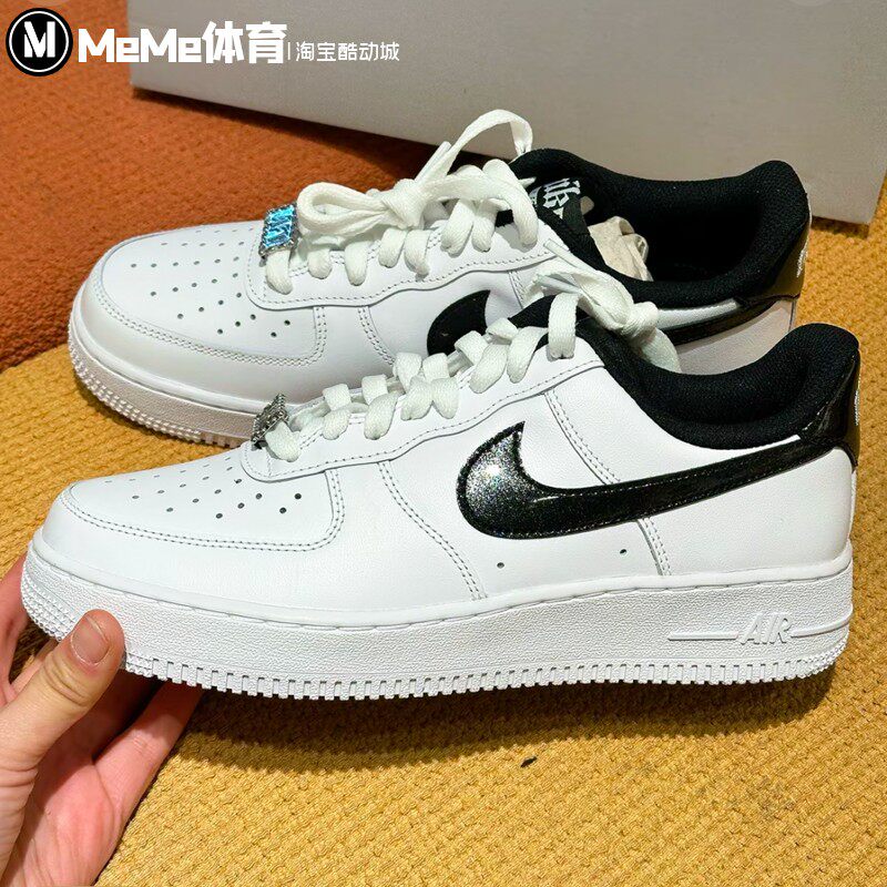 耐克男鞋2026春季新品漆皮黑勾空军一号板鞋运动休闲鞋HF2898-101