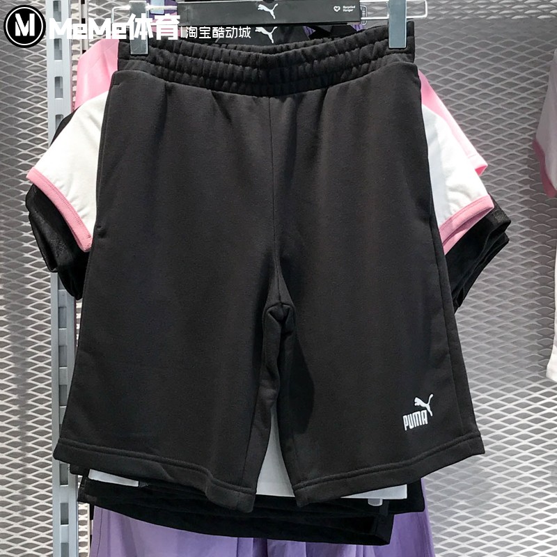 彪马男裤2025秋季新品宽松舒适休闲五分裤健身运动短裤 687529-01