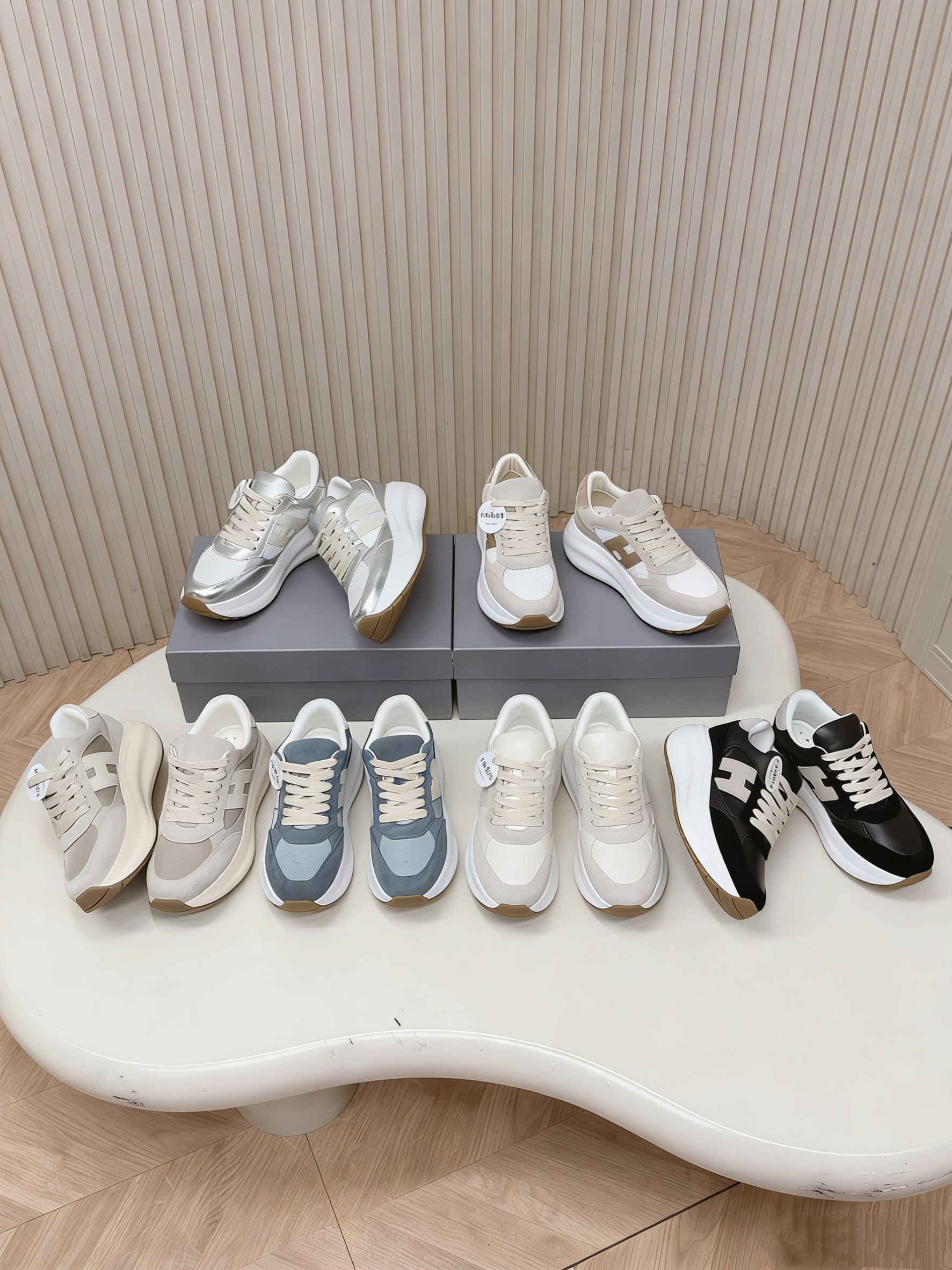 D Angela 经典2026新款真皮欧美风泡芙运动鞋厚底增高鞋老爹鞋