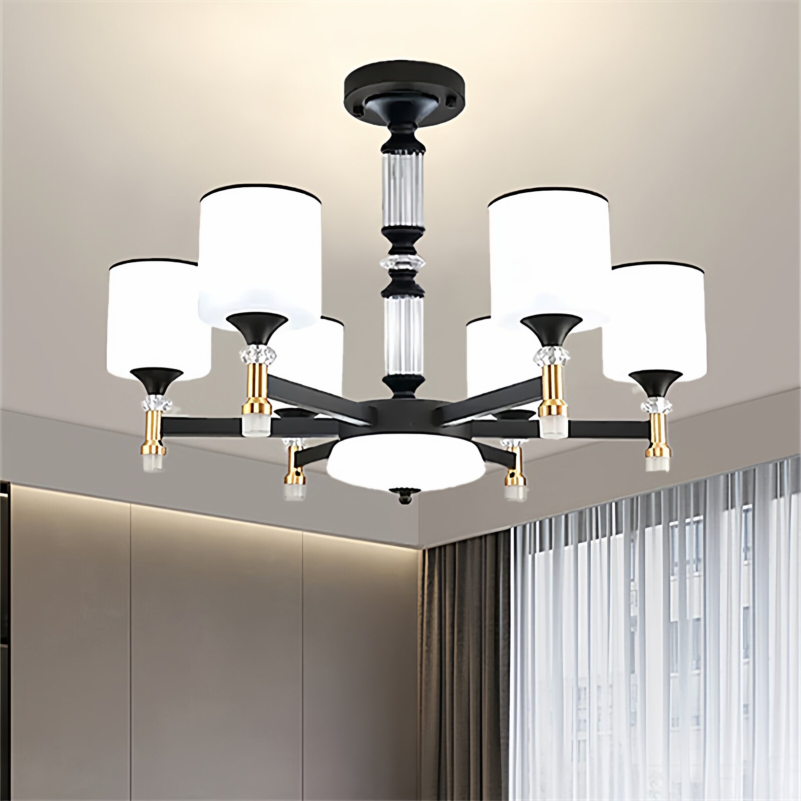 2026新款客厅吊灯现代简约大气轻奢餐厅大厅主灯广东中山LED灯具