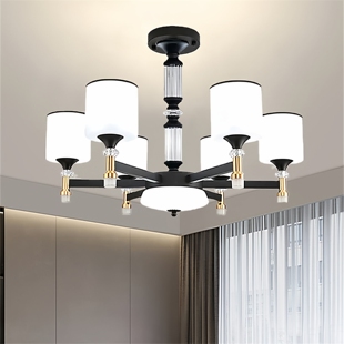 客厅吊灯现代简约大气高级感轻奢极简新中式大厅主灯广东中山灯具