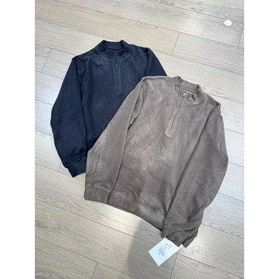 男款双面德绒半拉链立领卫衣加厚保暖抗静电套头上衣6202