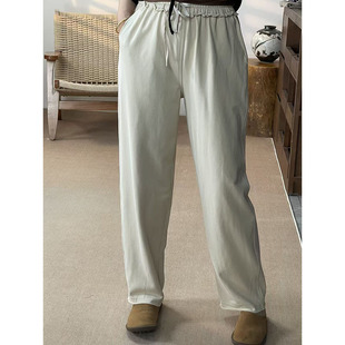 2025秋款休闲裤子今年流行爆款女装显瘦宽松慵懒风阔腿裤413