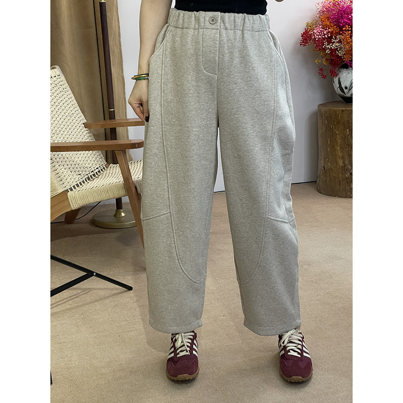 2025冬款简约羊绒高腰直筒萝卜裤女秋季宽松百搭通勤九分裤168,女装/女士精品,汉服裤装,淘宝优惠券,粉丝福利购,淘宝优惠卷