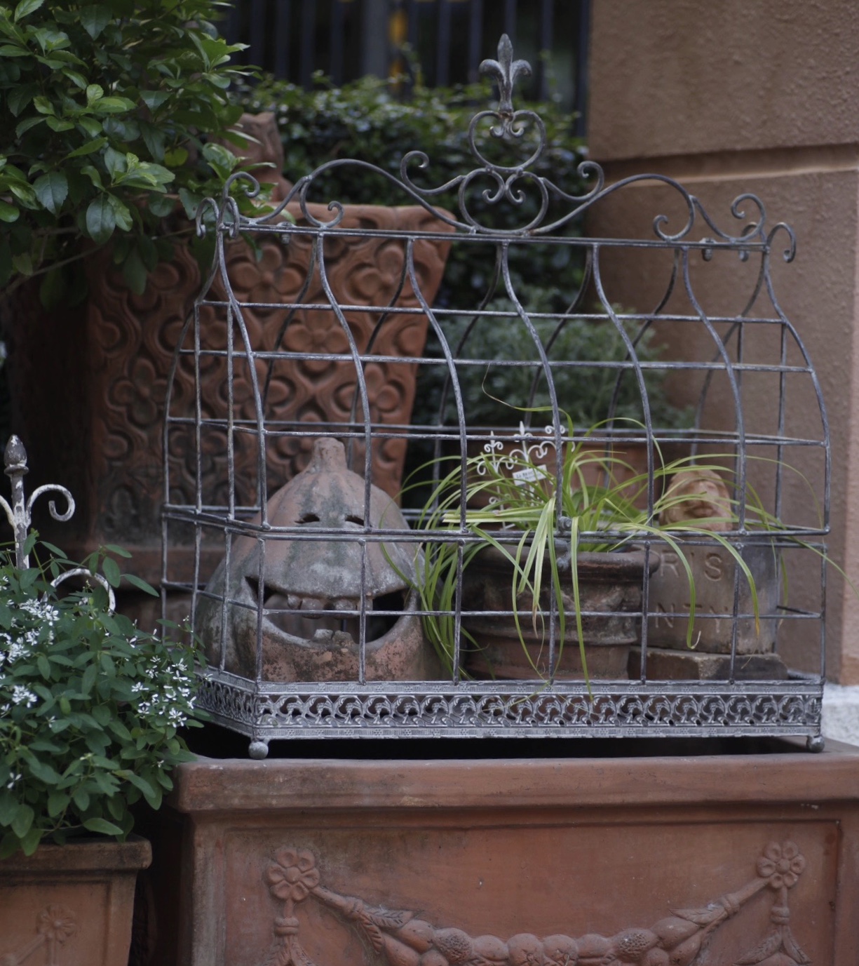 莫里斯花园 花园杂货家居花园装饰复古做旧花房暖房花笼
