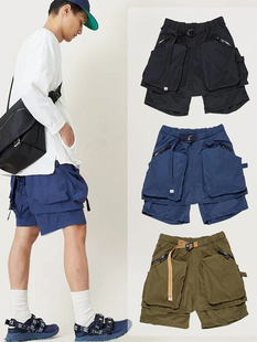 COMFY日系cityboy户外机能防水休闲短裤立体大兜短裤ins潮五分裤