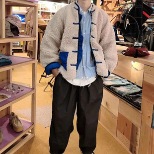 20AW KAPITAL 平田和宏 日系潮流羊羔绒摇粒绒唐装宽松夹克外套